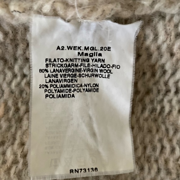 Maxmara Weekend Sleeveless Turtleneck Virgin Wool Blend Ribbed Luxe Knitwear - Picture 5 of 8